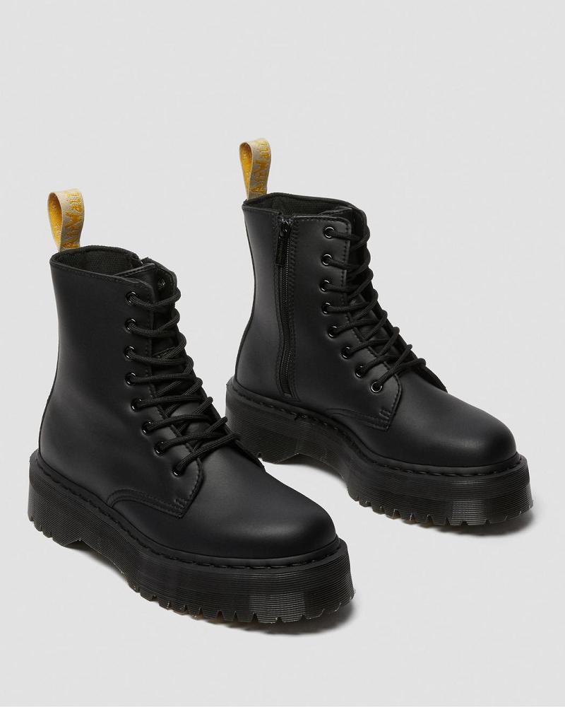 Dr Martens Vegan Jadon II Mono Platform Støvler Dame Sort | DK 262AHK